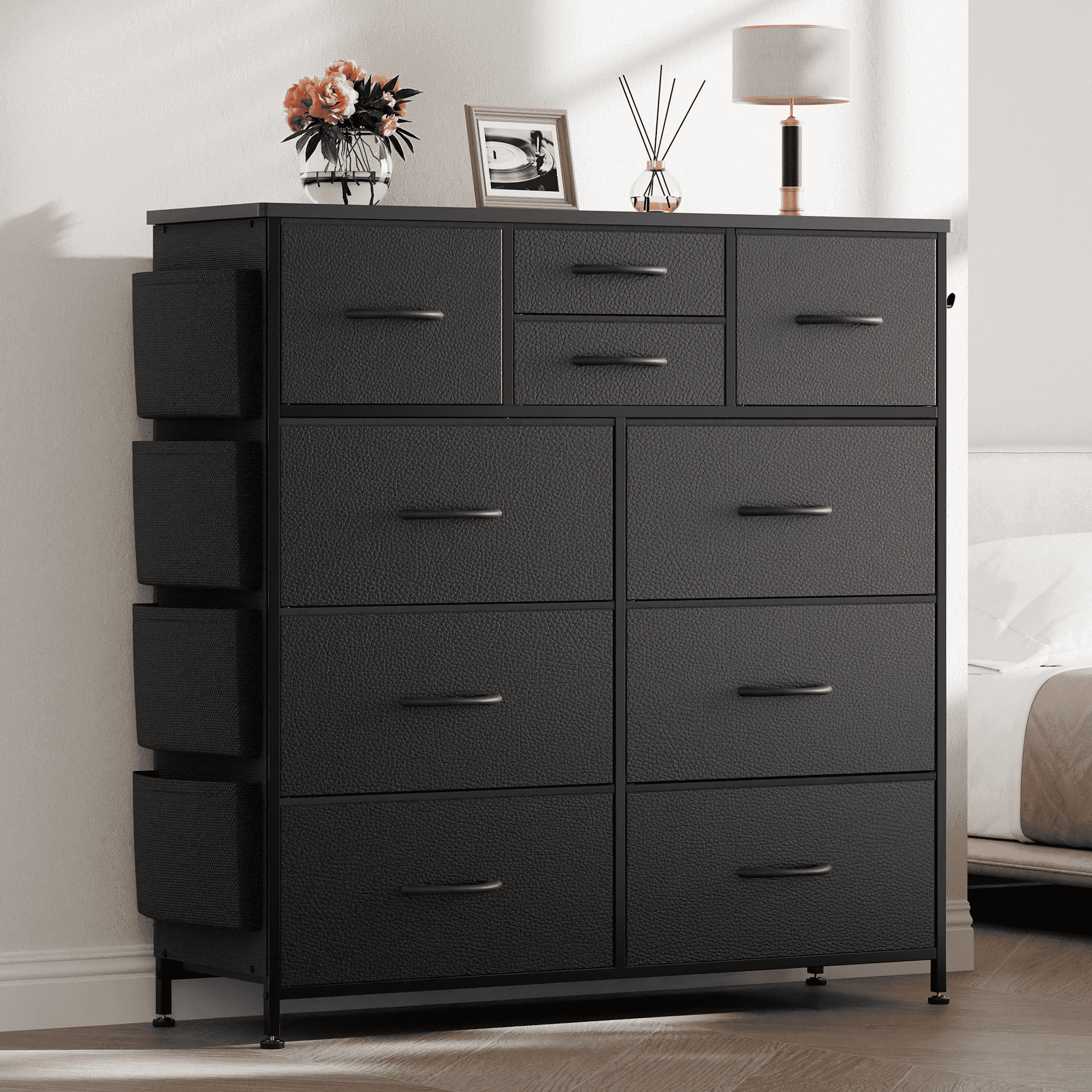black 10 drawer dresser Aowos Dresser, for Bedroom Chest of Drawers Le – 我的商店 SCHL007348_B_XL Easily Adapts to Any Just Flaunt It Satin Color:60's Floral