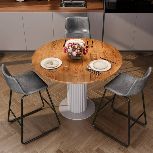GIKPAL Bar Stools 26" Faux Leather Counter Height Barstools with Back Set of 6, Modern Counter Stools with Metal Legs and Footrest, Armless Chairs with Back for Kitchen Living Room Pub,Gray